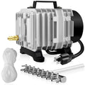1189 GPH 58W 75L/min 8 Outlets Commercial Air Pump with Airline Tubing X5980