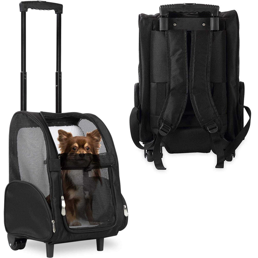 Backpack Pet Travel Carrier with Double Wheels W5746