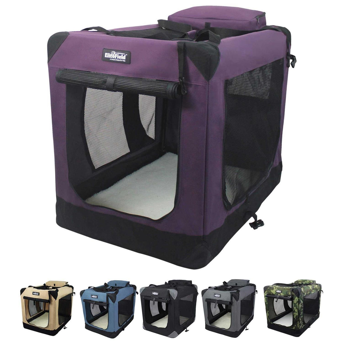 3-Door Folding Soft Dog Crate X437