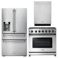 36 Propane Gas Range, Refrigerator with Water and Ice Dispenser, Dishwasher T769699