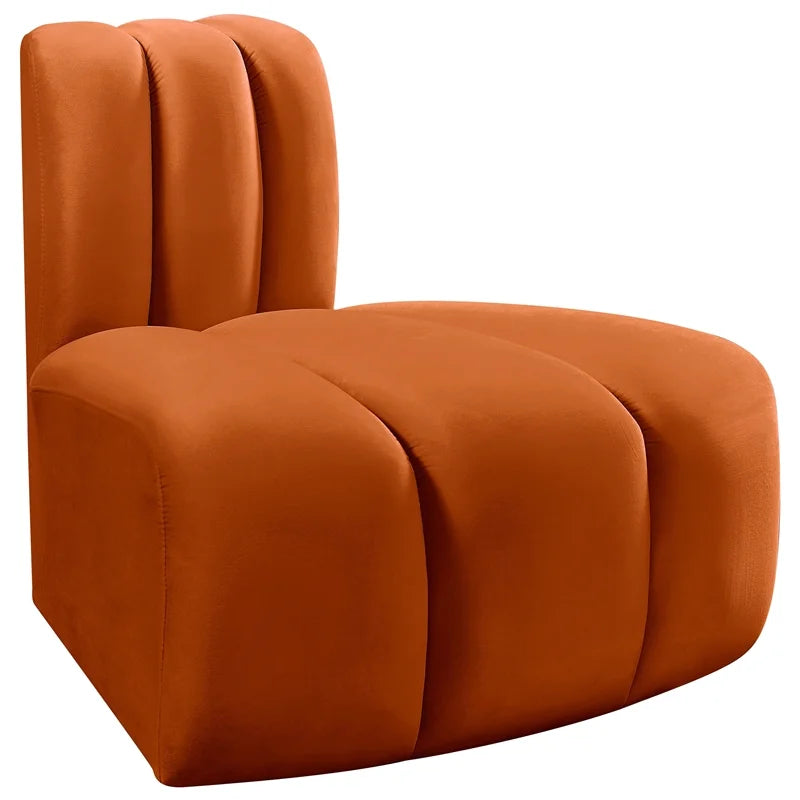 Cognac Velvet Corner U48182