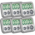 Stainless Steel Digital Kitchen Timer 6 Pack M351
