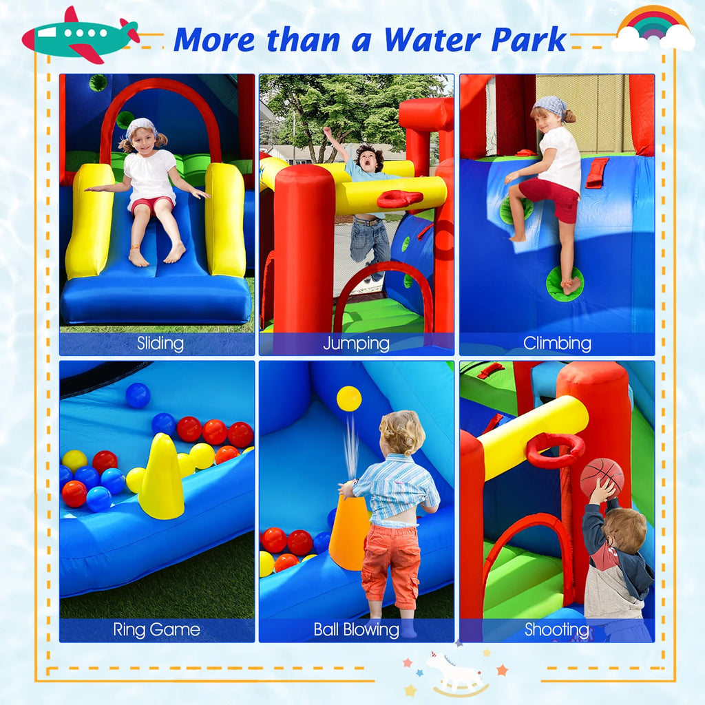 9-in-1 Inflatable Water Slide Bounce Castle Splash Pool Z1129