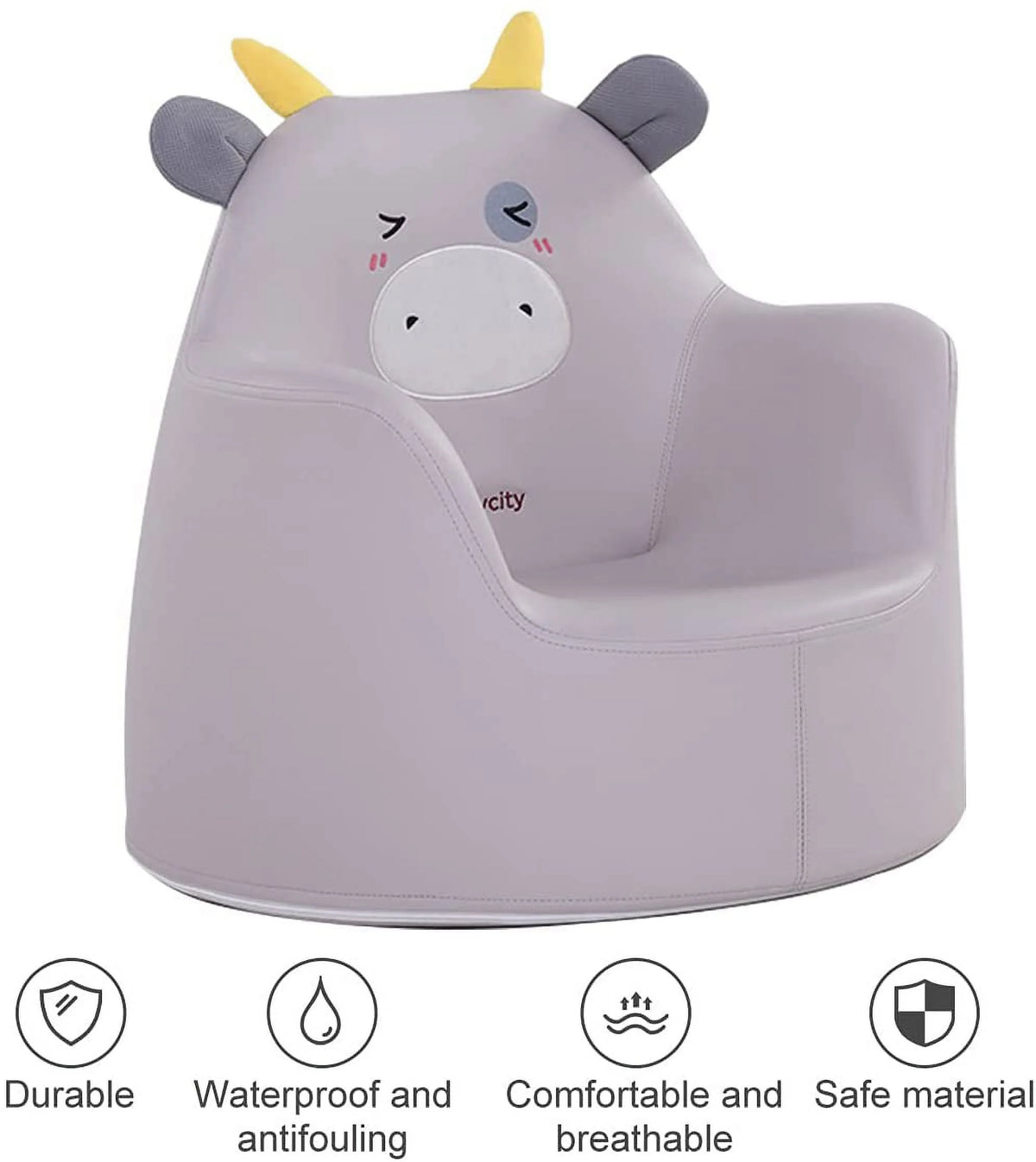 Kids' Sofa, Children Armchair with Cartoon Pattern, Lightweight Foam Couch H3511