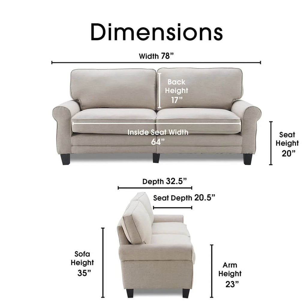Light Gray Fabric Sofa F620