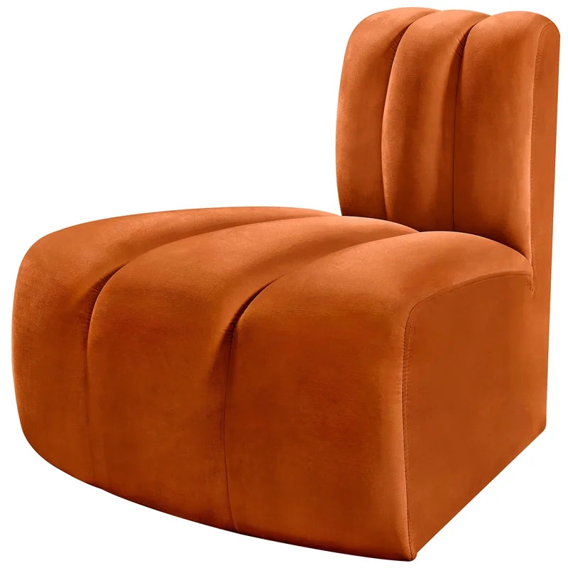 Cognac Velvet Corner U48182