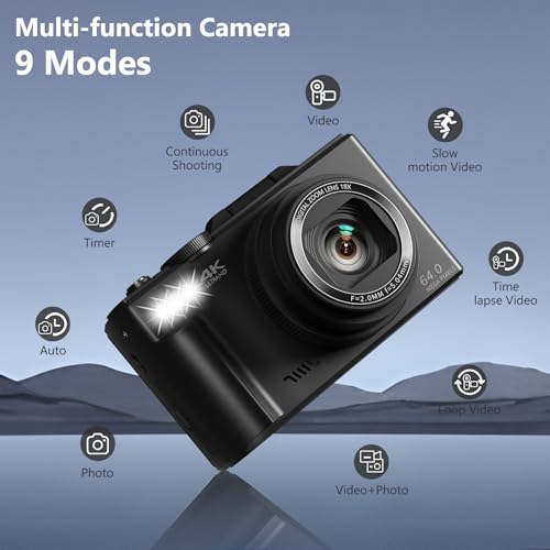 4K 64MP Digital Camera with 32GB Micro SD Card K597