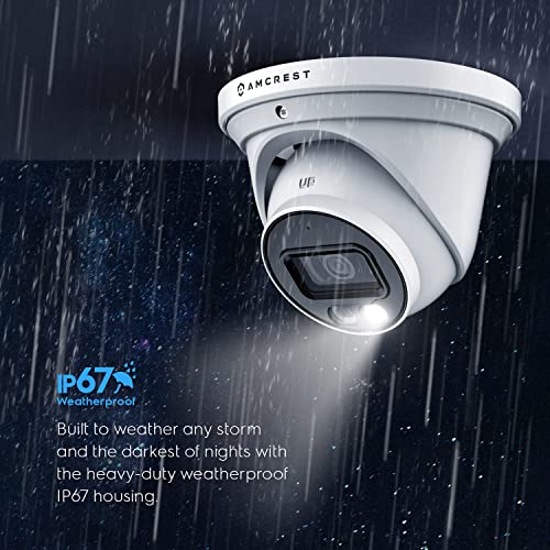 4K PoE Security Outdoor Turret Camera with Built-in Microphone F224
