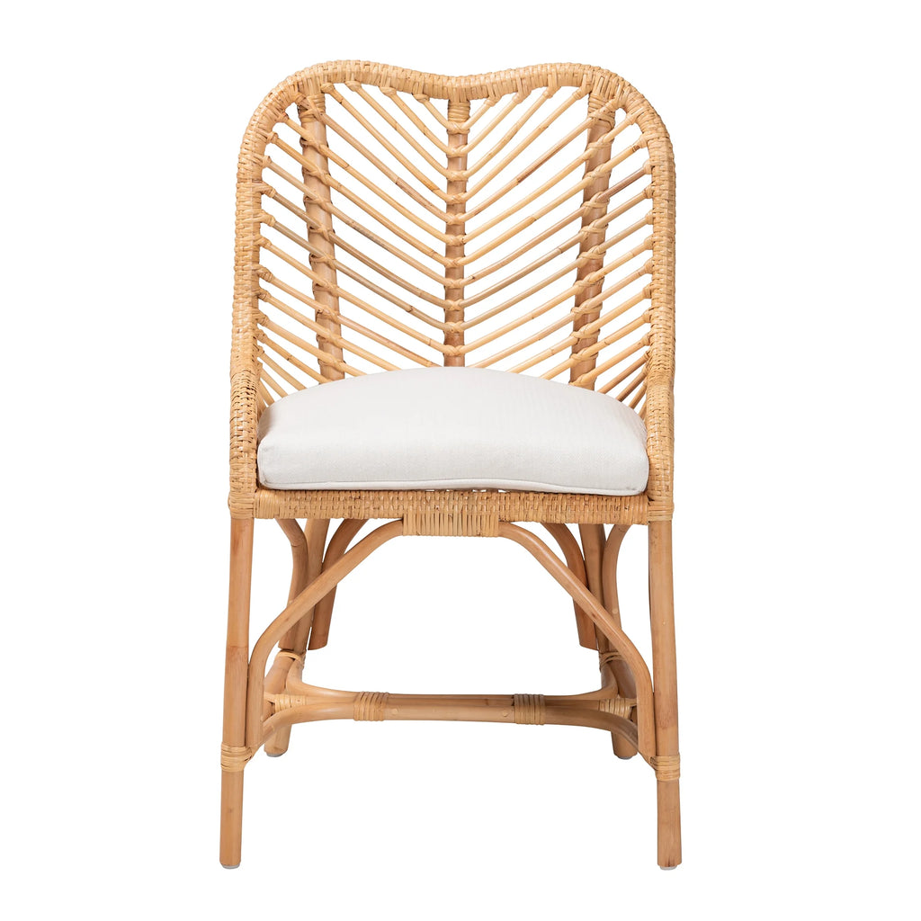 Natural Brown Rattan Dining Chair Q812926
