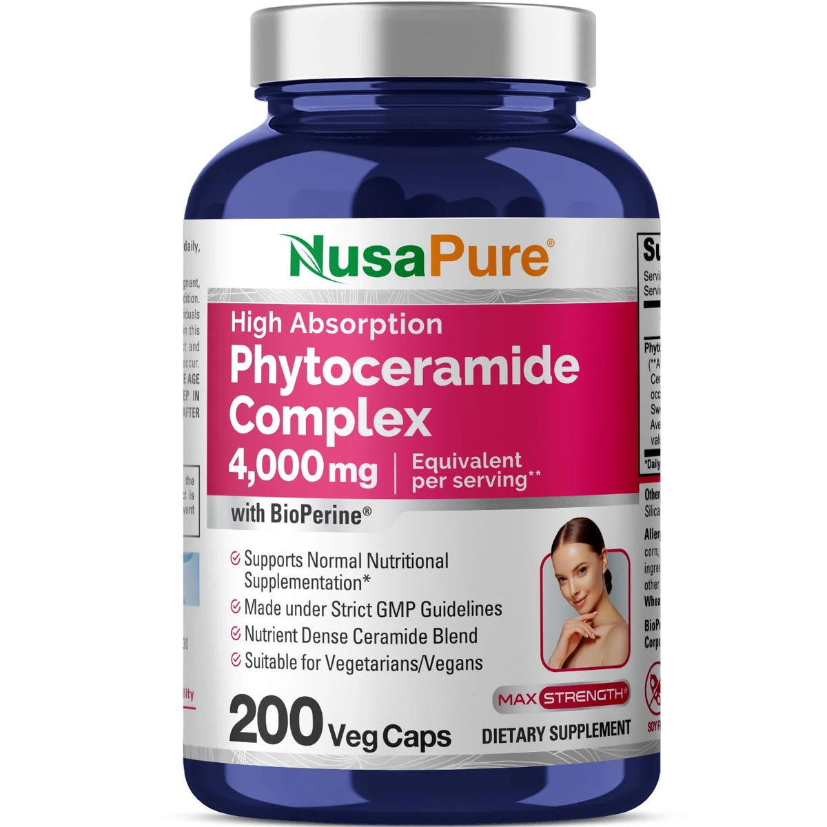 4000mg Phytoceramide Complex 200 Veggie Capsules J3212