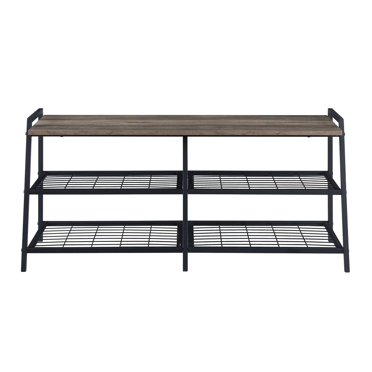 3-Tier Metal MDF Wood Shoe Rack T283815
