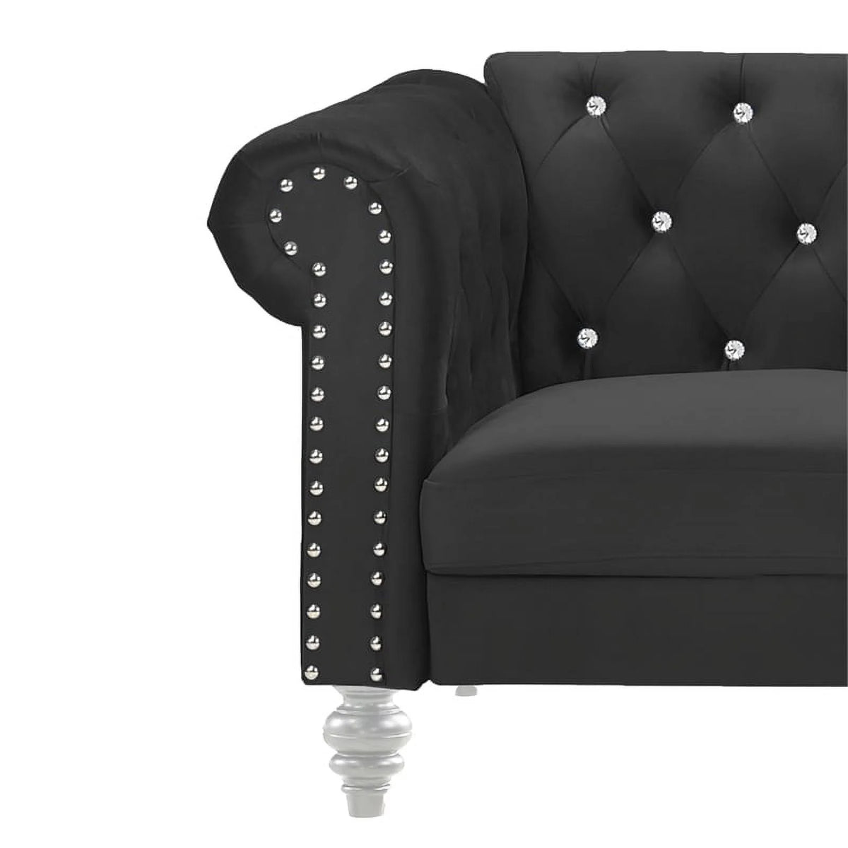 Black Velvet Sofa B124484