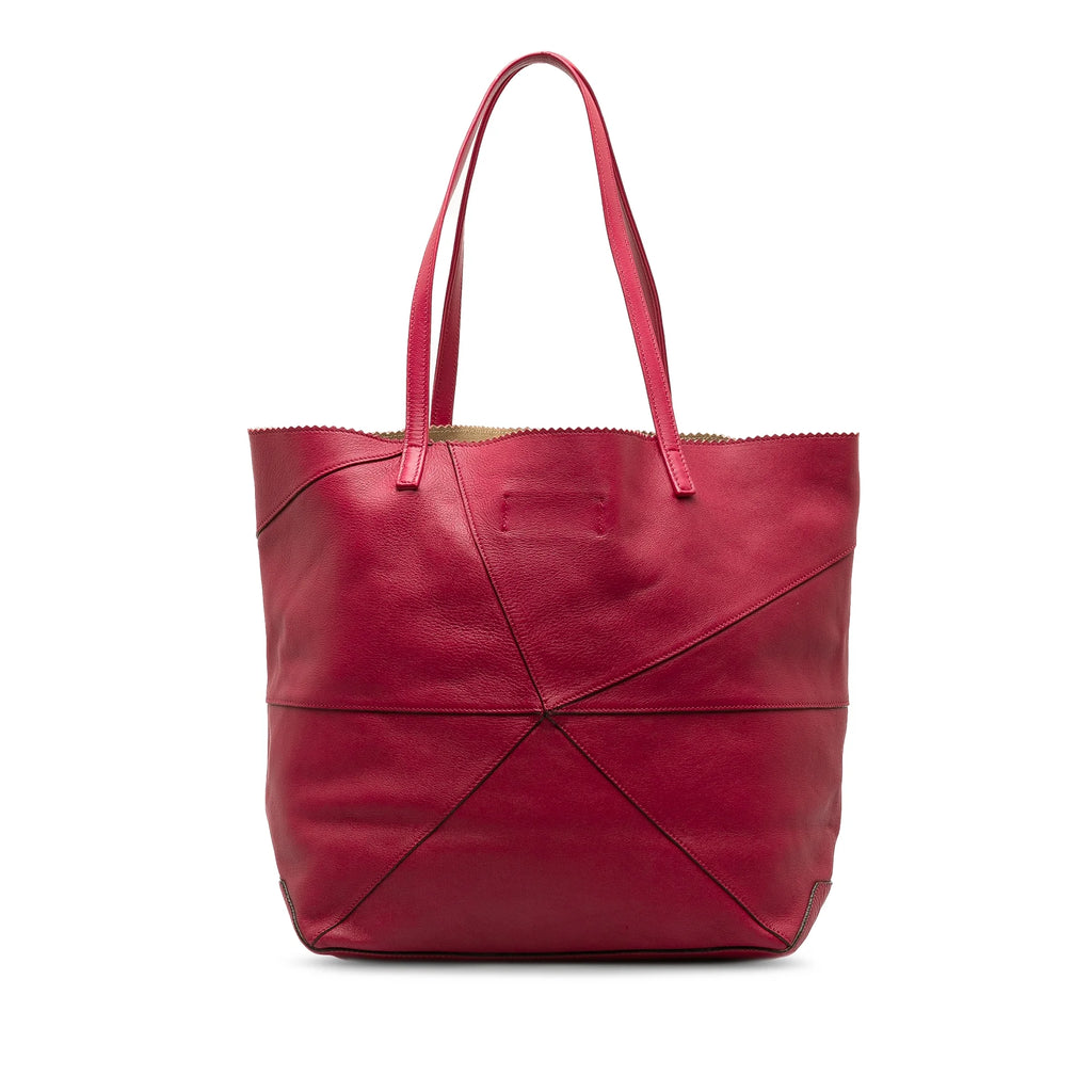 Pink Calf Leather Tote Bag E334