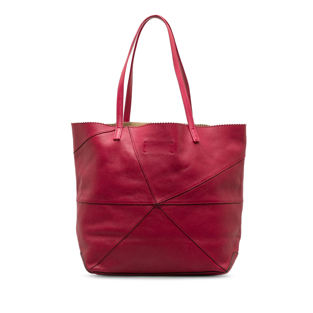 Pink Calf Leather Tote Bag E334