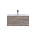 30 in. Nature Wood Wall Mount Bathroom Vanity O2560