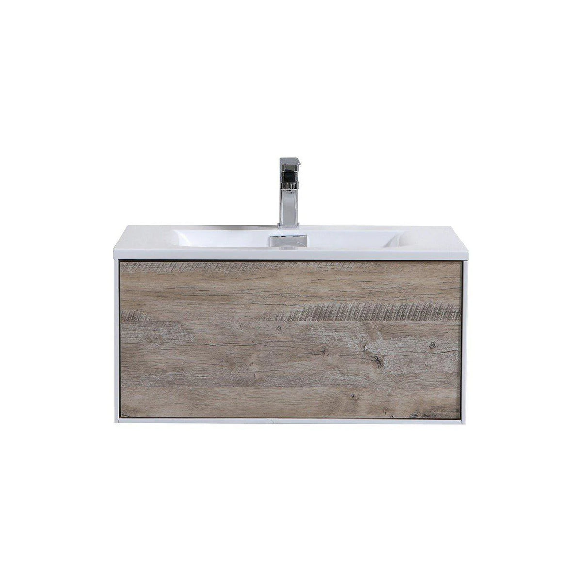 30 in. Nature Wood Wall Mount Bathroom Vanity O2560