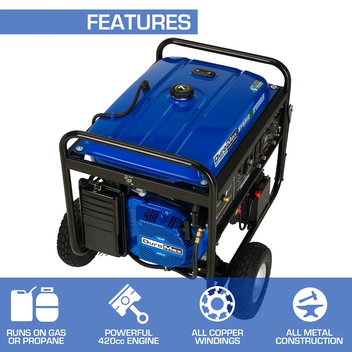8,500-Watt Dual Fuel Portable Generator D20146