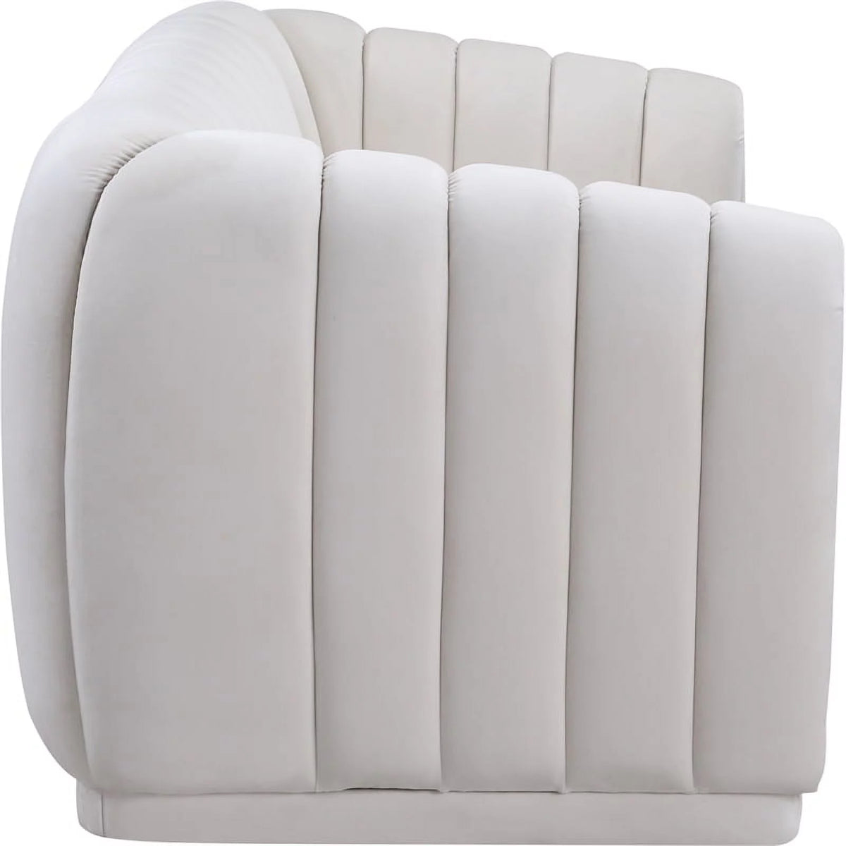 Cream Velvet Wood Sofa V20012