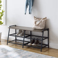 3-Tier Metal MDF Wood Shoe Rack T283815