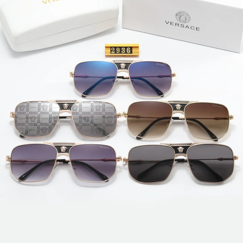 Round Stripe Printed Polarized Sunglasses V912609