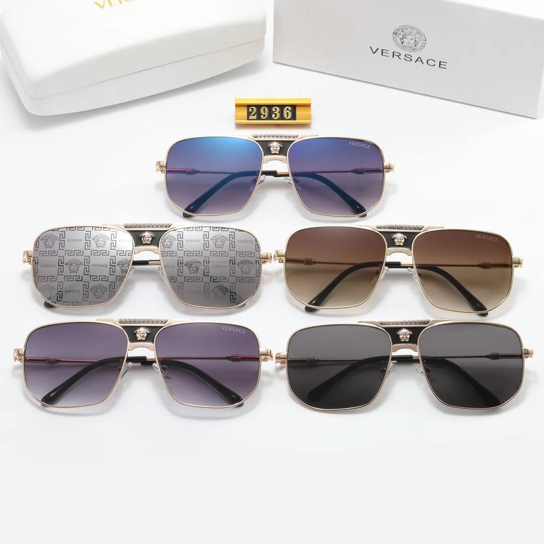 Round Stripe Printed Polarized Sunglasses V912609