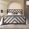 Black Full Size Metal Platform Bed L585