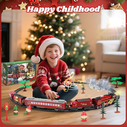 Electric Model Train Set with Smoke, Lights & Sound U266