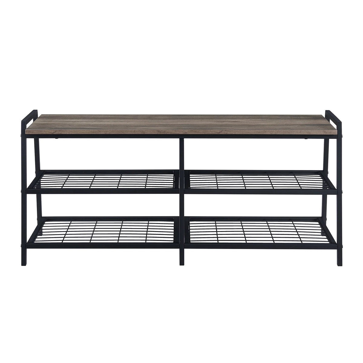 3-Tier Metal MDF Wood Shoe Rack T283815