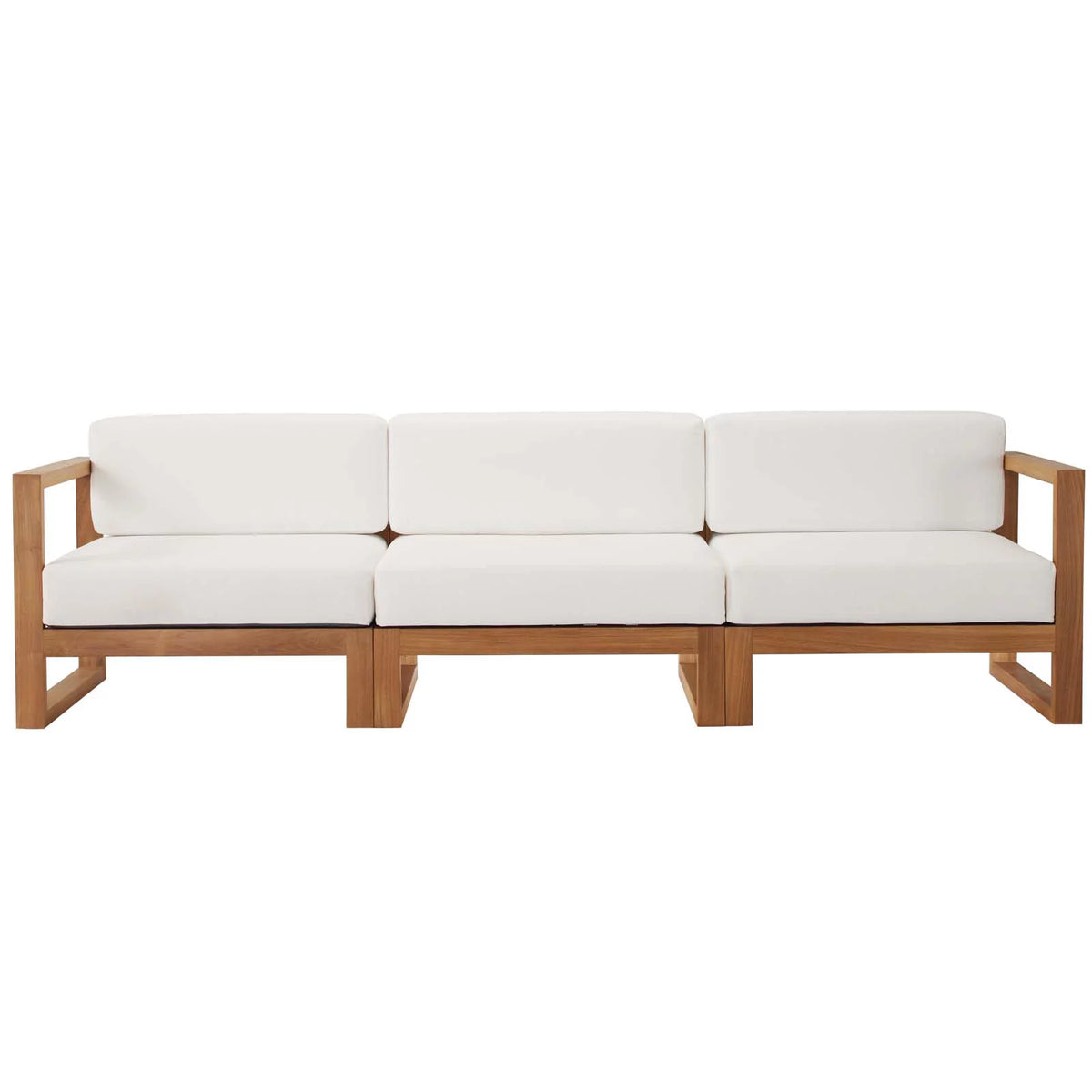 Teak Wood 3-Piece Sectional Sofa Set B998