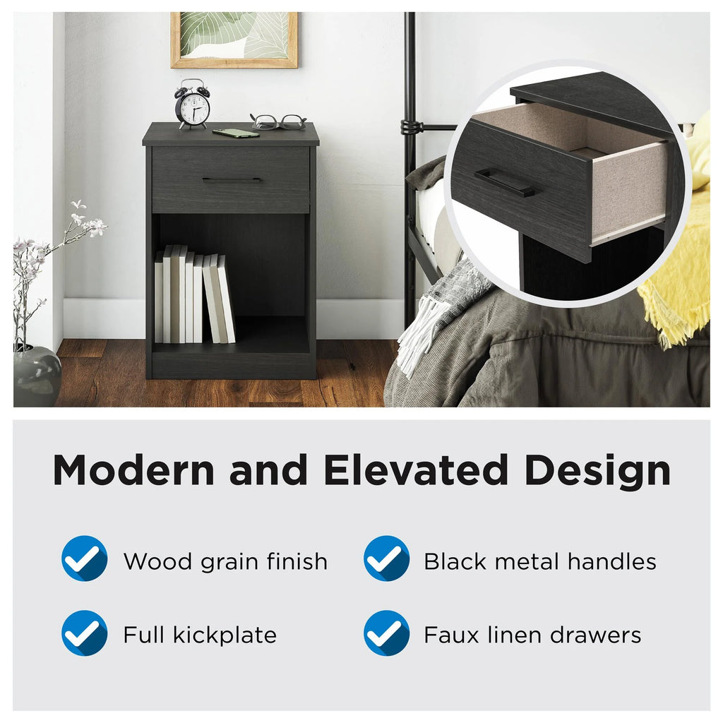 Light Oak Nightstand with Drawer L8038
