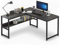L Shaped Desk 55 inch with Shelves S96108