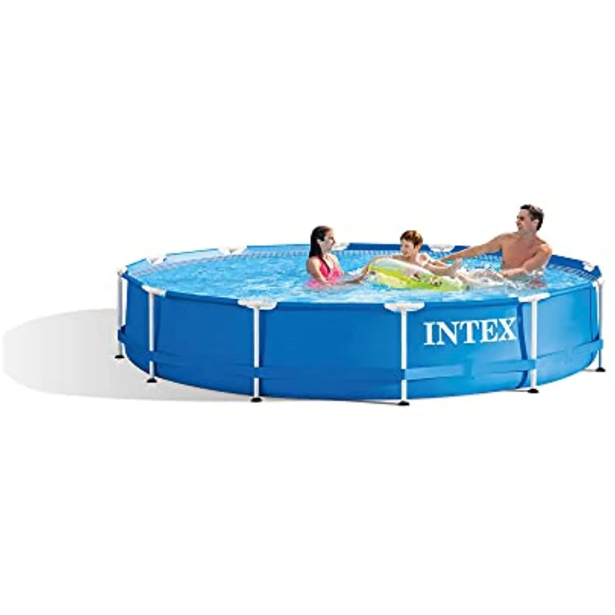 12 Ft x 30 Inches Metal Frame Above Ground Swimming Pool with Filter & Cover V598