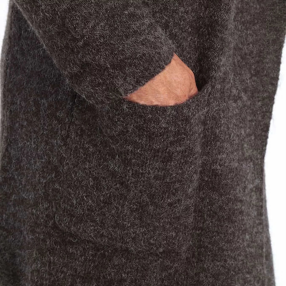 Gray Soft Drape Collar Sweater Coat M3669