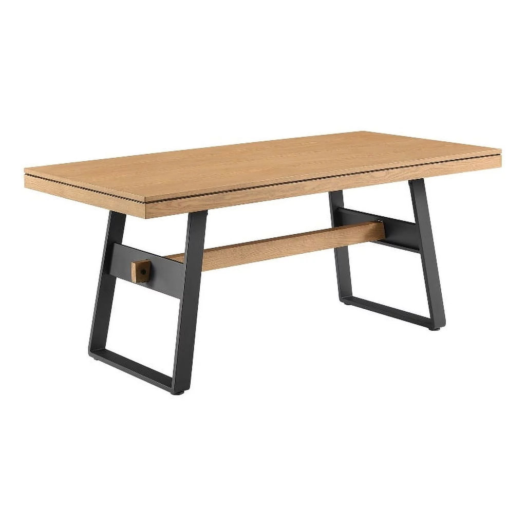 72" Light Oak Wood Dining Table O669258