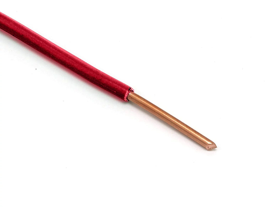 Insulated Solid Copper THHN / THWN Wire 10 AWG 600 Volts Red A12031