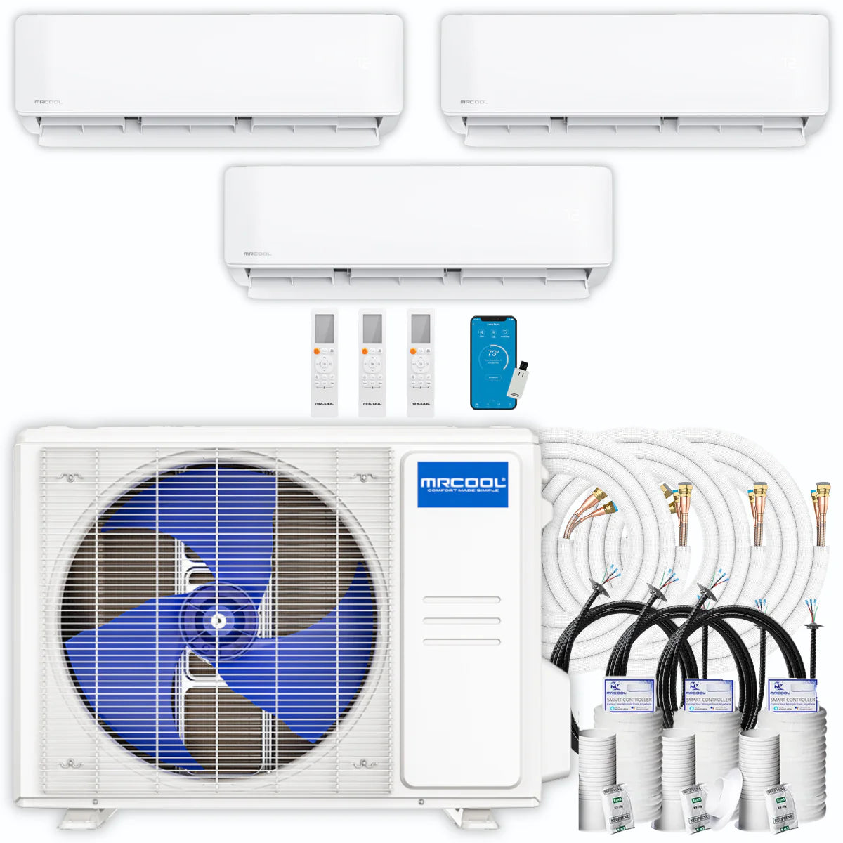 30,000 BTU 3 Zone Ductless Mini Split Air Conditioner and Heat Pump L6625