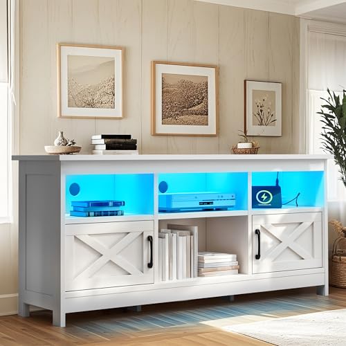Black TV Stand with Storage Cabinets R449918