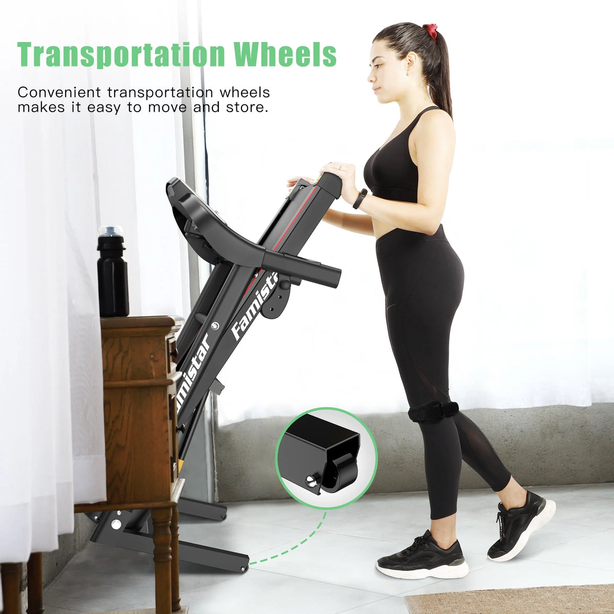 Portable Folding Treadmill with Incline Y148