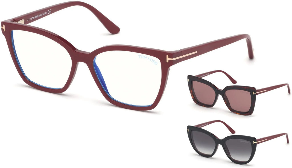 Red Eyeglasses with 2 Clips F691735