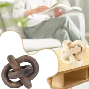 3 Link Wooden Chain Decor Y52530