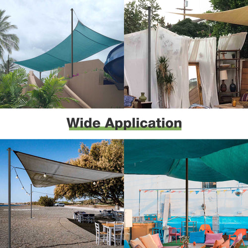 10Ft Black Shade Sail Pole Y841122