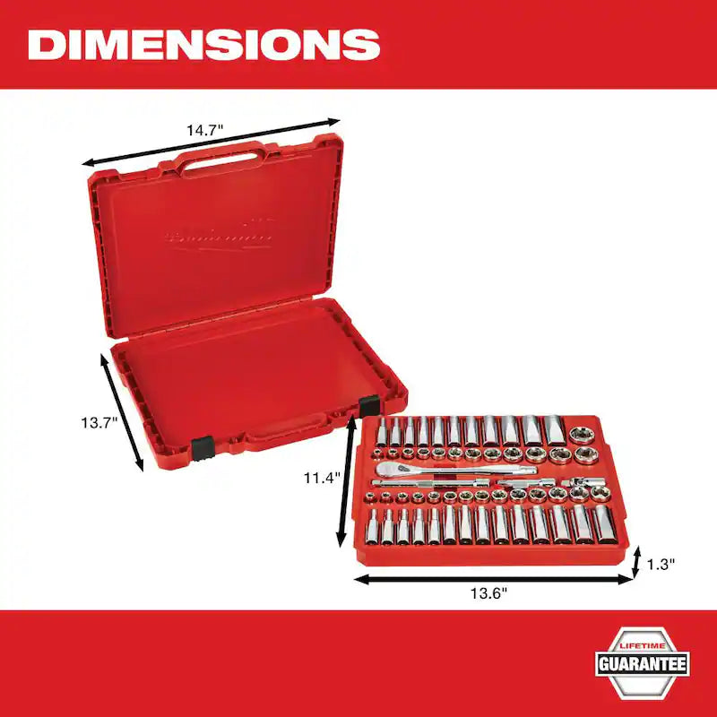 3/8 in. and 1/4 in. Drive SAE/Metric Ratchet and Socket Mechanics Tool Set (106-Piece) R9078