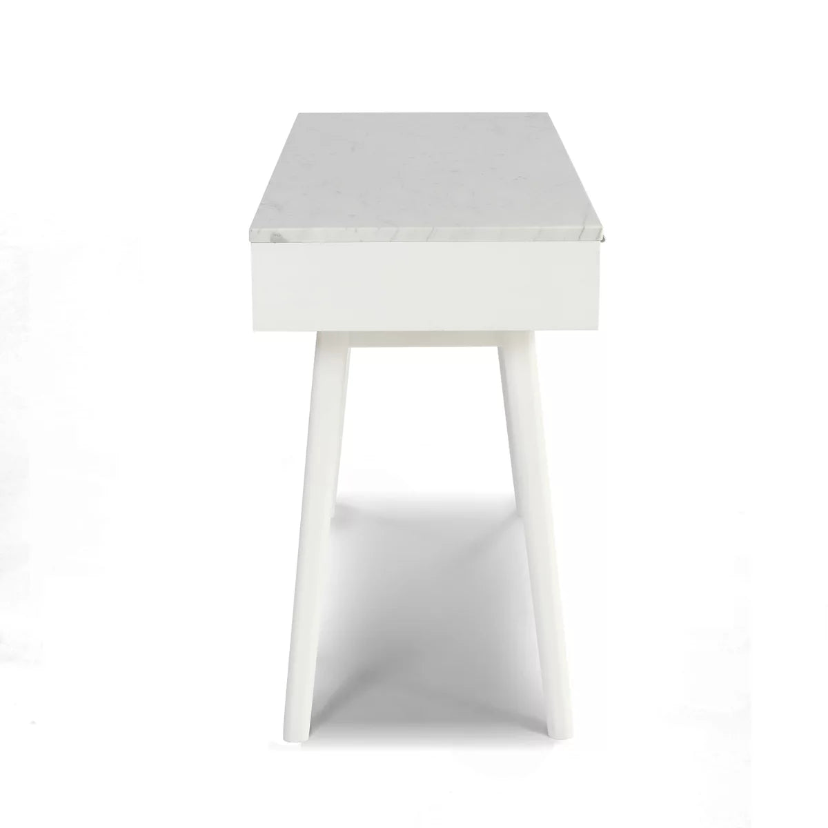 White Rectangular Marble Top Writing Desk G221053