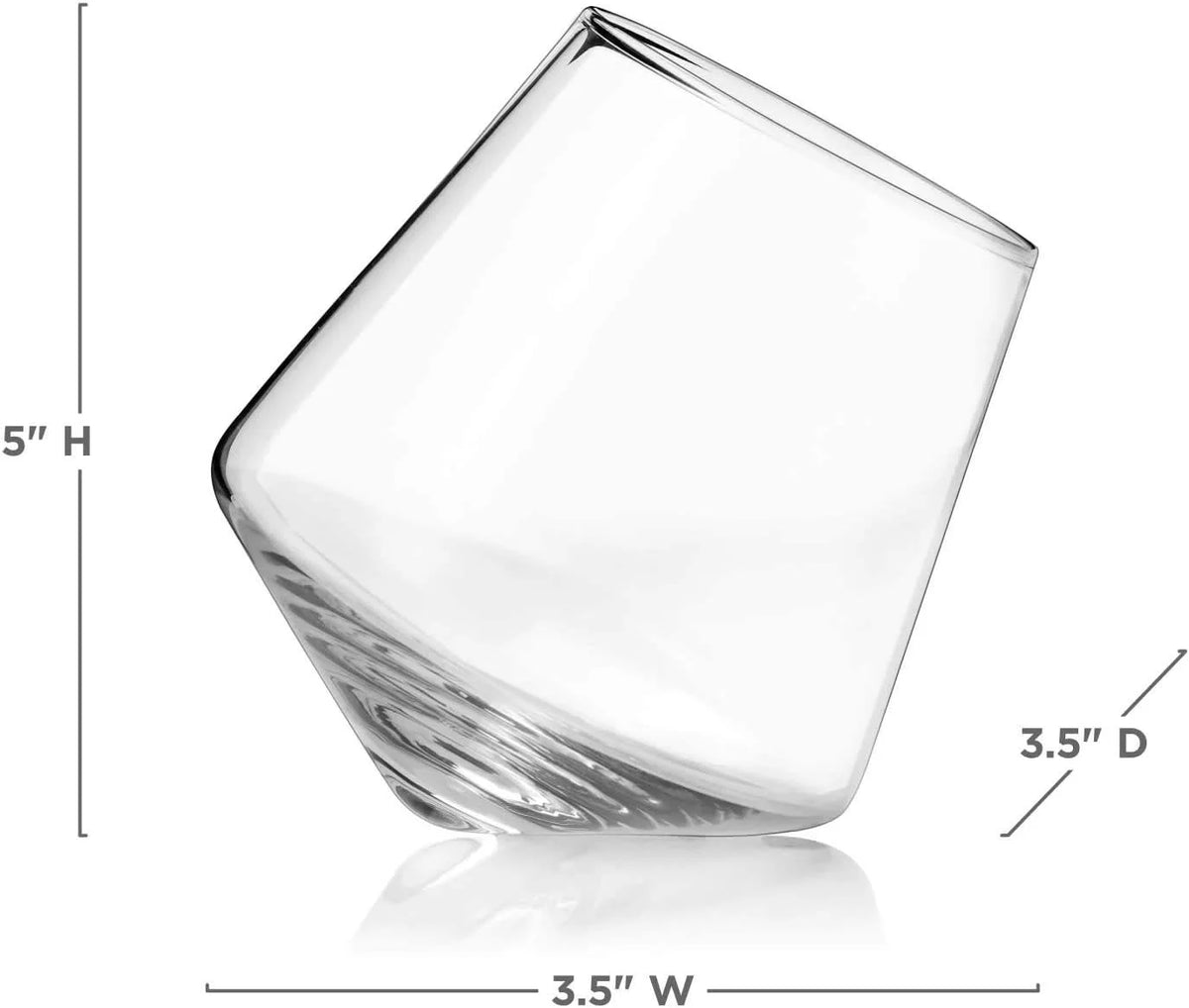 Crystal Clear Stemless Wine Glasses Set of 2 Q6089