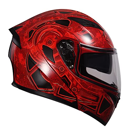 Motorcycle Dual Visor Flip up Modular Full Face Helmet L697000