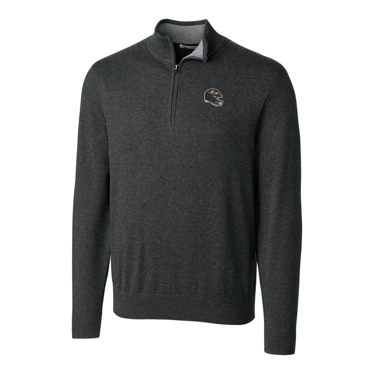 Charcoal Tri-Blend Quarter-Zip Pullover Sweater V29999