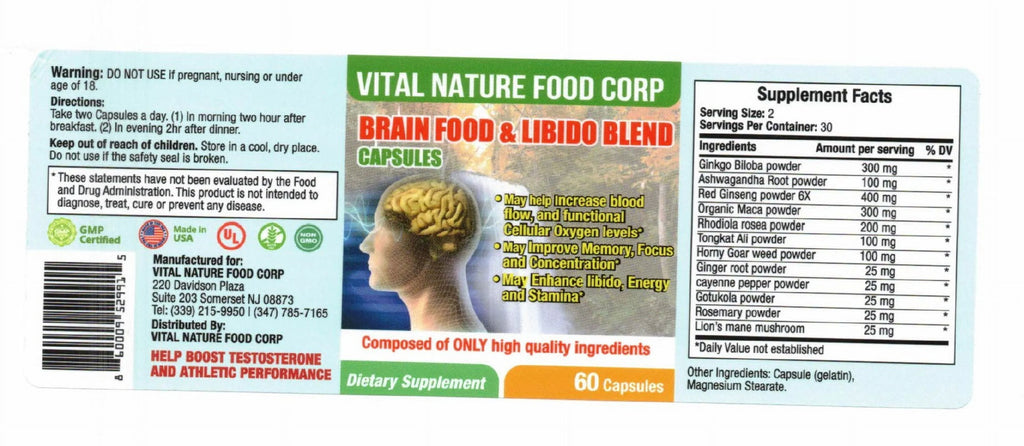 Brain Food and Libido Blend Z4495