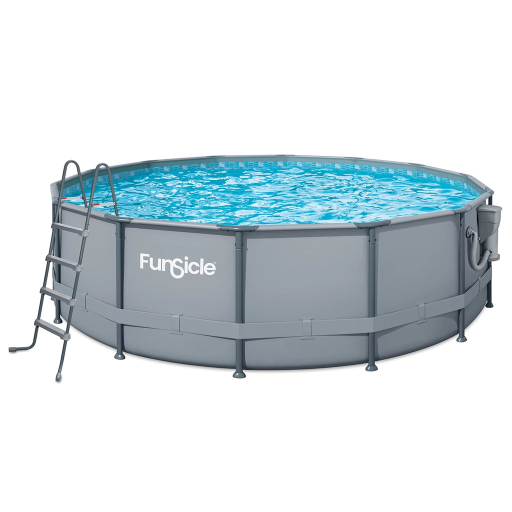 16 ft Round Above Ground Swimming Frame Pool K55598
