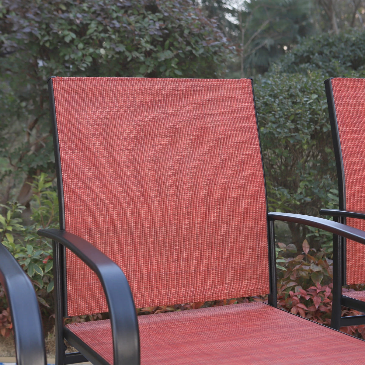 7-Piece Outdoor Patio Dining Set with Rectangle Steel Table & Textilene Chairs R48385