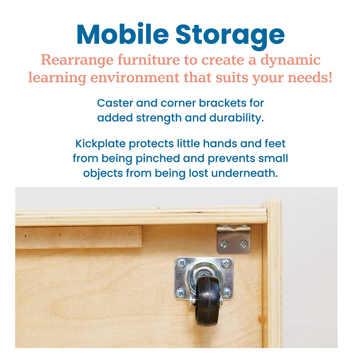20 Cubby Mobile Tray Storage Cabinet L94247